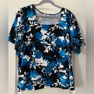 Jessica London Cotton Blend Floral Blouse Women’s size 18/20